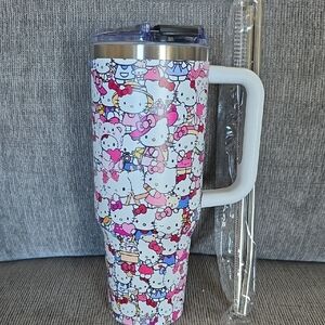 Hello Kitty Patterned Tumbler with‎ Handle